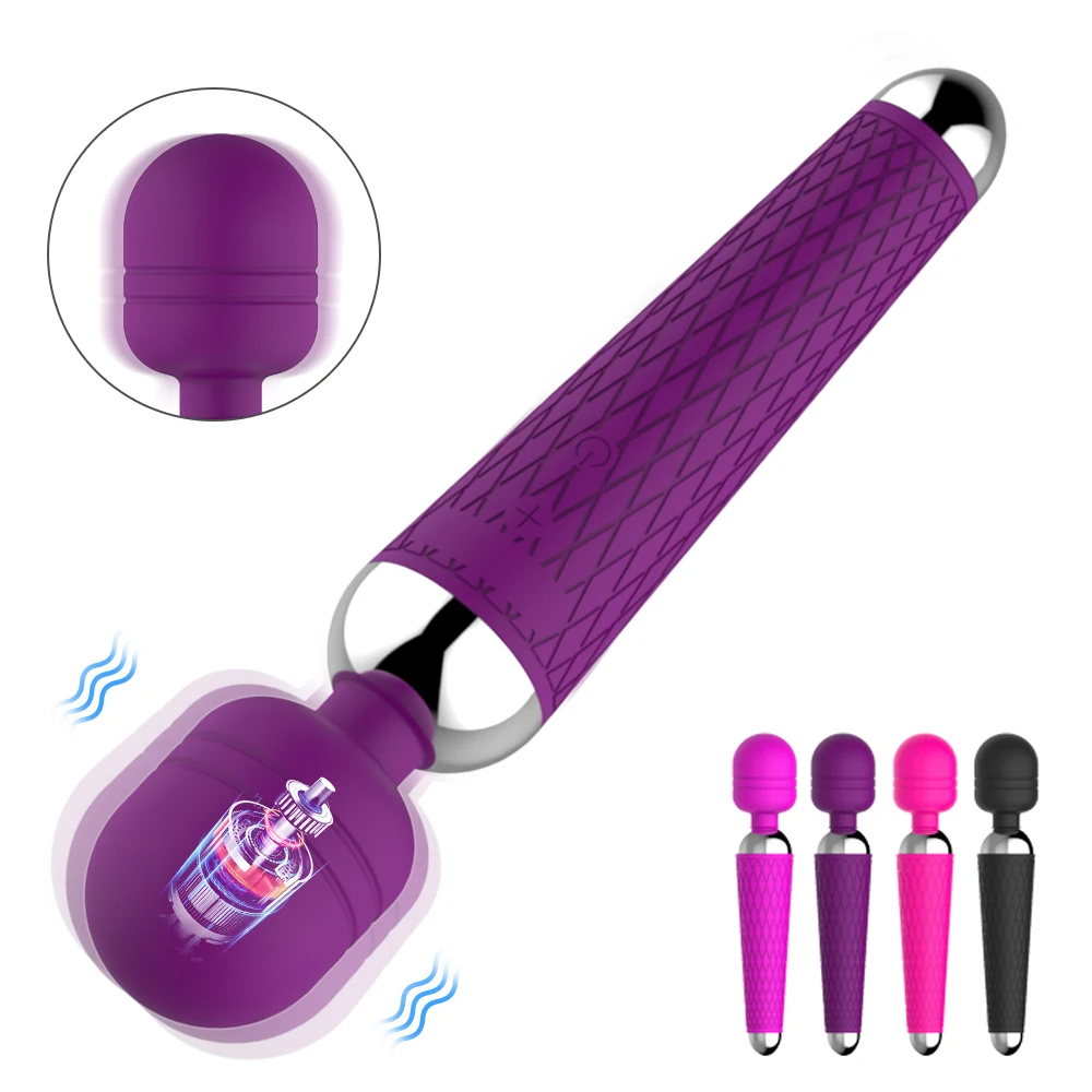 Powerful Magic Wand Vibrators for women, USB Charge AV Stick Female G Spot Massager Clitoris Stimulator Adult Sex Toys for Woman