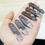 Load image into Gallery viewer, 8 IN 1 MINI TC4 Titanium Alloy Crowbar Bottle Opener Graduated scale Hexagon Wrench EDC Outdoor Tools Multifunction Camping Gear - The Gadget Shack Shop
