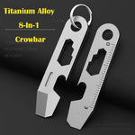 Load image into Gallery viewer, 8 IN 1 MINI TC4 Titanium Alloy Crowbar Bottle Opener Graduated scale Hexagon Wrench EDC Outdoor Tools Multifunction Camping Gear - The Gadget Shack Shop

