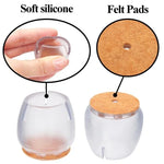 Load image into Gallery viewer, 24/4Pcs Chair Legs Covers Hardwood Floor Protector Cover Furniture Felt Bottom Wrapped Pads Anti Scratch Table Chair Leg Caps - The GadgetShack 
