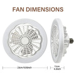 Load image into Gallery viewer, Ceiling Fan with Light, LED Fan Light, Electric Fan, Remote Control, Bedroom Living Room Decor, E27 - The Gadget Shack Shop

