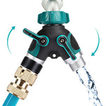 Load image into Gallery viewer, Gadget Shack Shop: Garden Hose Splitter 2 Way, NPT3/4 Heavy Duty Garden Hose Diverter Y Shape Valve, Water Pipe Connector Adapter for Garden and Home Life - The Gadget Shack Shop
