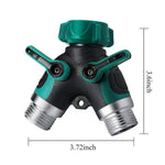 Load image into Gallery viewer, Gadget Shack Shop: Garden Hose Splitter 2 Way, NPT3/4 Heavy Duty Garden Hose Diverter Y Shape Valve, Water Pipe Connector Adapter for Garden and Home Life
