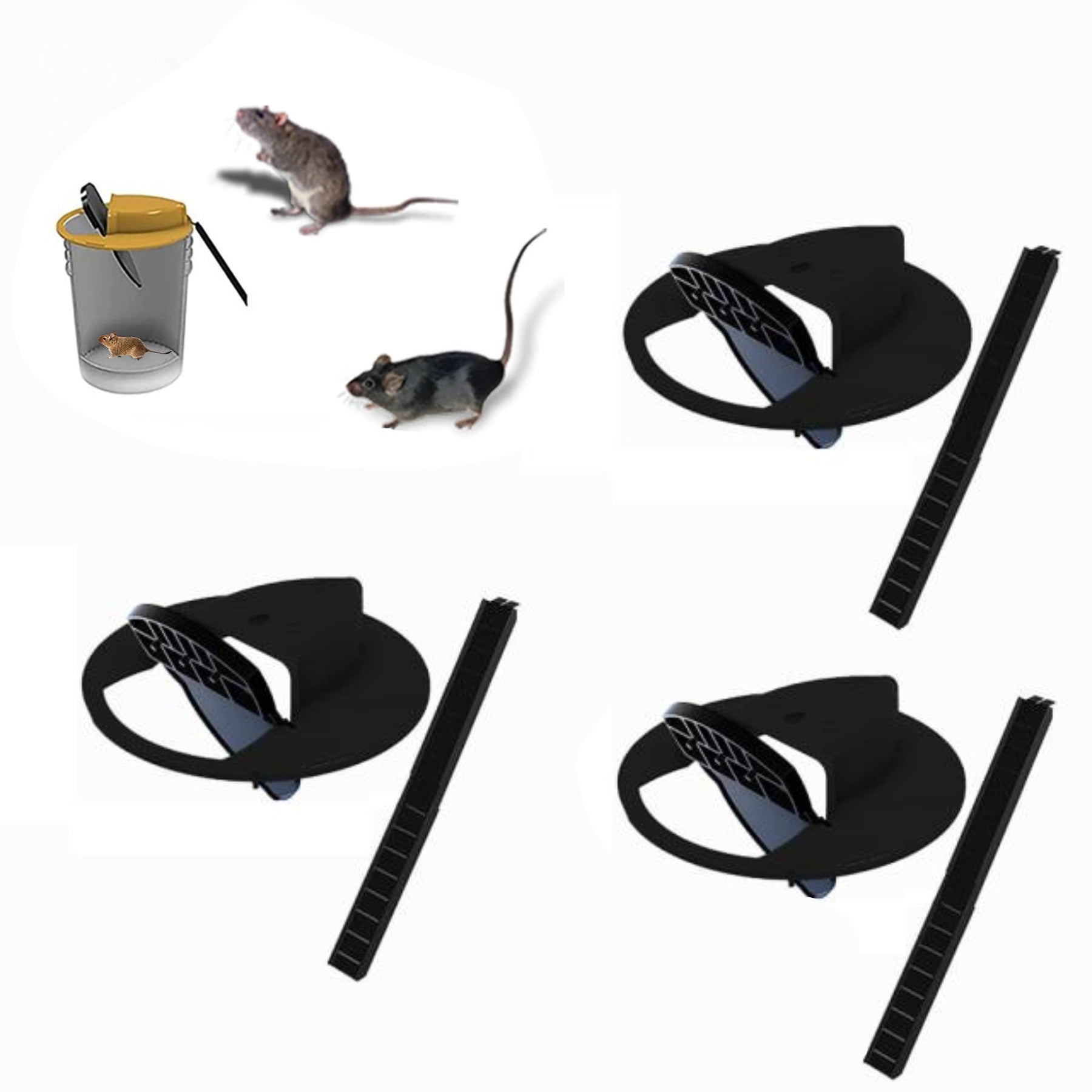 Humane Flip N' Slide Bucket Flip-Lid Mouse and Rat Trap by The Gadget Shack Shop