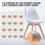 Load image into Gallery viewer, 16pcs Silicone Chair Leg Cap Feet Pads Floor Protector Furniture Table Covers for Non-Slip Chair Socks Rubber Feet Cap Bottom - The Gadget Shack Shop
