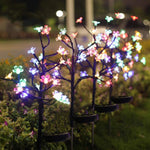 Load image into Gallery viewer, Outdoor Waterproof Multi Colored Cherry Blossom Landscape Solar Lights for Pathway, Patio, Yard, Deck, or Walkway - The Gadget Shack Shop
