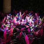 Load image into Gallery viewer, Outdoor Waterproof Multi Colored Cherry Blossom Landscape Solar Lights for Pathway, Patio, Yard, Deck, or Walkway - The Gadget Shack Shop
